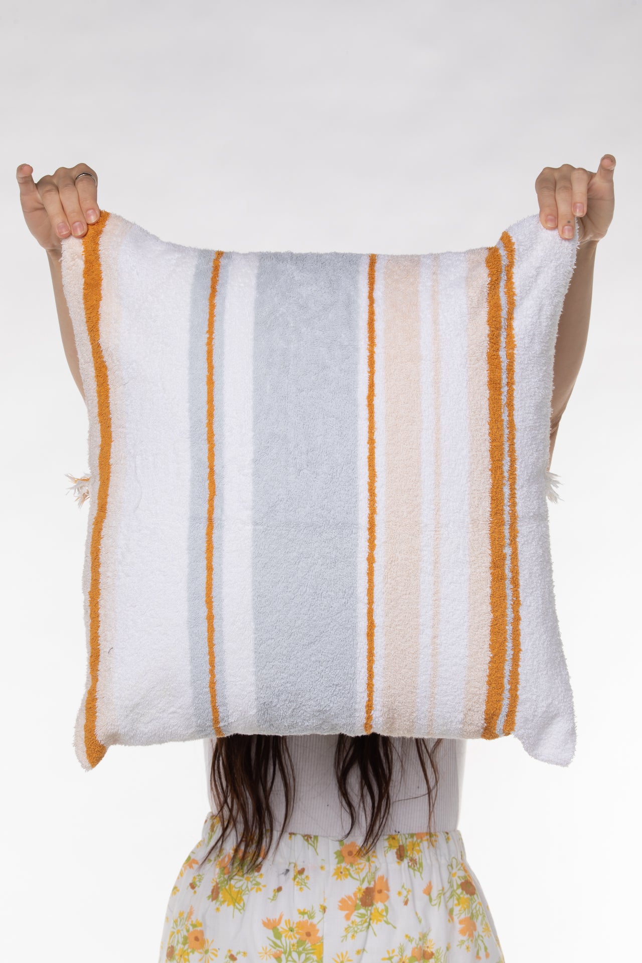 VINTAGE STRIPED POOLSIDE PILLOW COVER